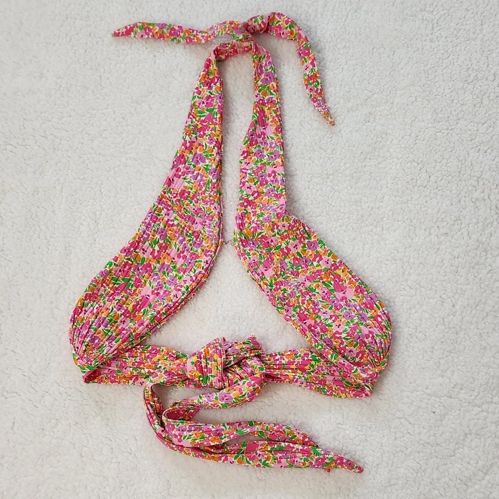 New!For Love and Lemons Dixie Wrapped Swim Bikini‎ Top